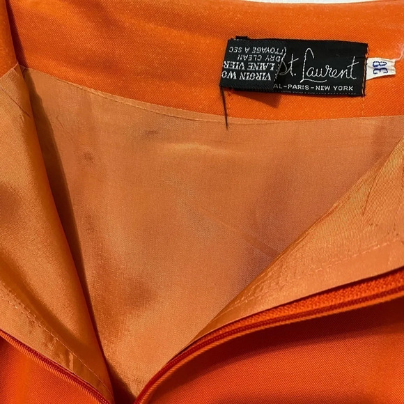 Vintage - Burnt Orange Wool Pencil Skirt - Vic St. Laurent - Picture 4 of 8